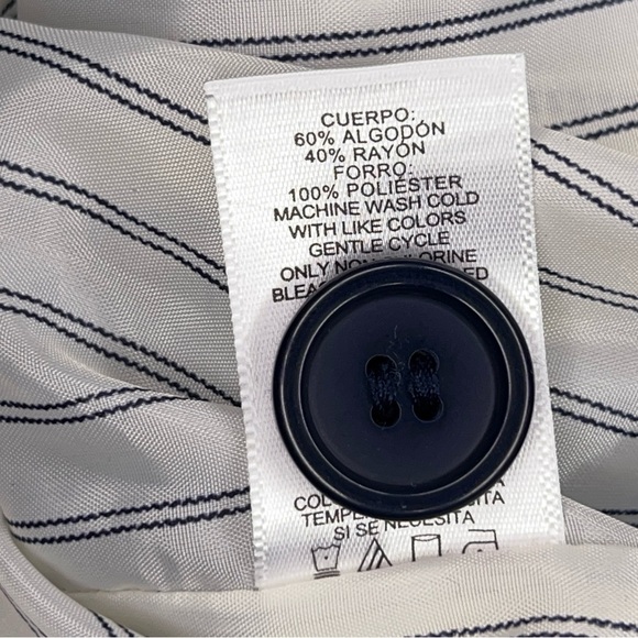 Small Company Ellen Tracy Blue Stretch Lined Blazer Womens Button Closure - Picture 14 of 14